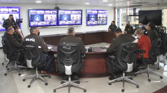 La cúpula policial reunida el 22 de diciembre de 2021.