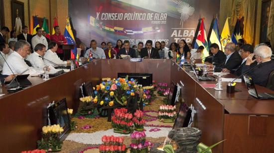 X reunión del Consejo Político de la Alba, el 28 de febrero de 2013, encabezada por Nicolás Maduro.