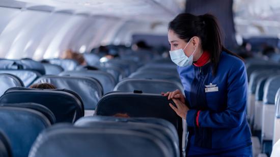 Un vuelo de Latam en Ecuador, en enero de 2022.