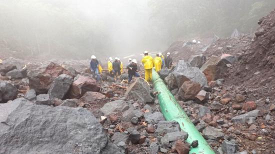 El oleoducto de OCP en la Amazonía ecuatoriana, en enero de 2022.