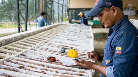 Trabajos de exploración en el proyecto Curipamba, ubicado en Bolívar, el 1 de febrero de 2022.