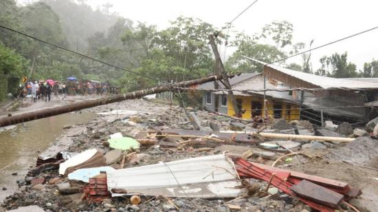 Efectos de las fuertes lluvias caídas el 30 de enero de 2022 en el cantón La Maná, en Cotopaxi.