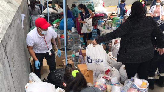 Centro de acopio del sector empresarial en Quito, el 1 de febrero de 2022.