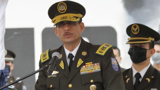 El general Víctor Zárate, en el acto de posesión como el nuevo comandante de la Policía zona 8, el 1 de febrero de 2022.
