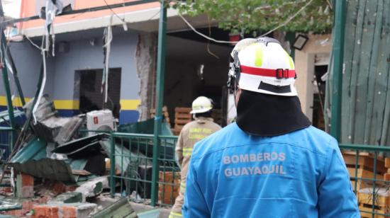 Una explosión se registró en una casa del norte de Guayaquil, el 10 de febrero de 2022.