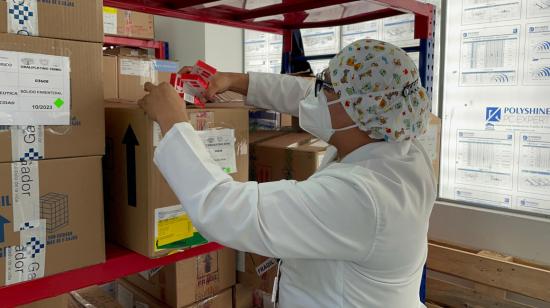 Bodega del Hospital Abel Gilbert de Guayaquil, 10 de febrero de 2022.