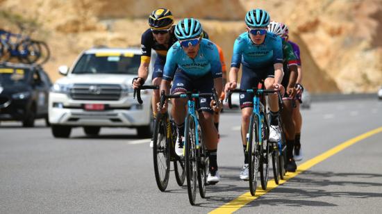 Martín López durante su participación en la última etapa del Tour de Omán, el martes 15 de febrero de 2022.