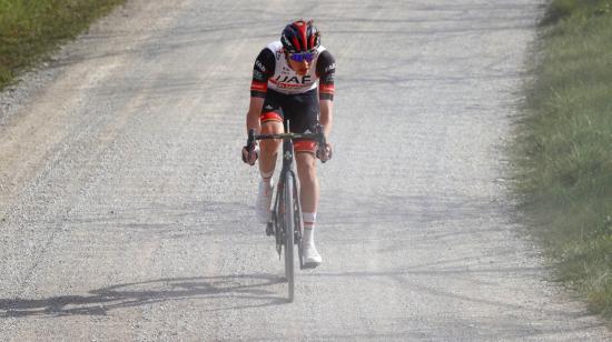 El esloveno Tadej Pogacar durante la participación en la Strade Bianche, el sábado 5 de marzo de 2022. 