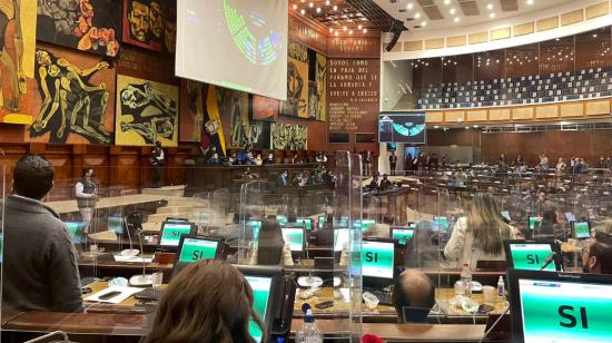 La Asamblea votó por el cambio del orden del día para la evaluación del CAL, este 9 de marzo de 2022.