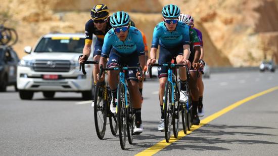 Martín López durante su participación en el Tour de Omán 2022. 