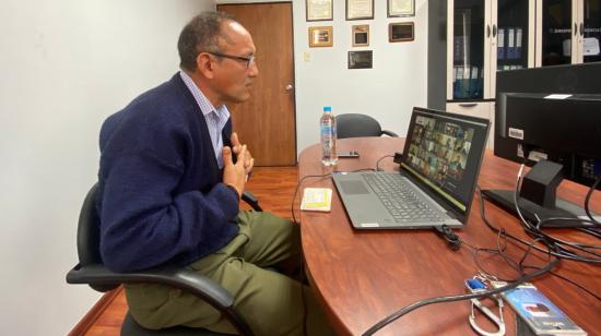 Gonzalo Cortez durante la audiencia de su caso ante la Corte Interamericana, el 21 de marzo de 2022.