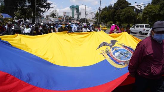 Marcha de la Conaie para presentar su propuesta de la Ley de Aguas. Quito, 22 de marzo de 2022 