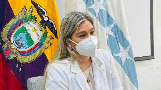 Alexa Zambrano cuando fue designada coordinadora de Salud zona 8, el 26 de mayo de 2021.