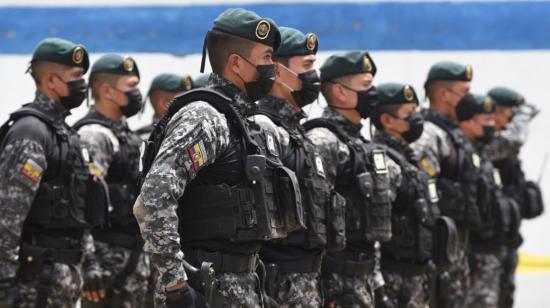 Miembros del Grupo de Intervención y Rescate (GIR), en Quito, en octubre de 2021. 