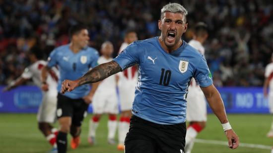 Giorgian de Arrascaeta, en el partido de Uruguay ante Perú, el 24 de marzo de 2022.