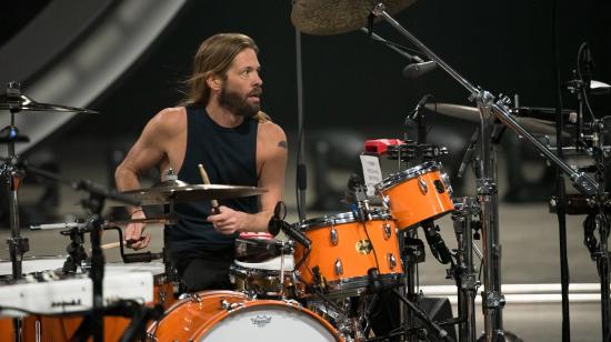 Taylor Hawkins, baterista del grupo de rock Foo Fighters, durante un ensayo en Estados Unidos, el 16 de febrero de 2022. 