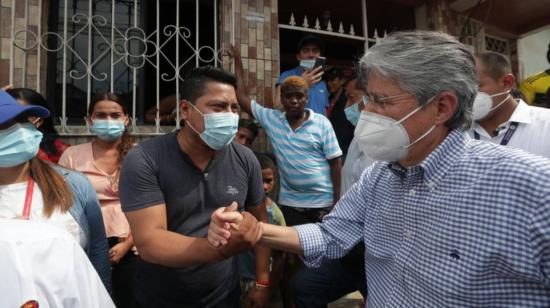 El presidente Guillermo Lasso visitó Esmeraldas tras el sismo de 6 grados. 28 de marzo de 2022