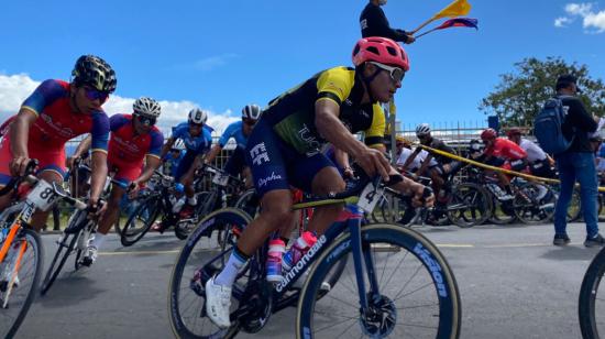 Jonathan Caicedo, durante la primera edición de la Clásica 'Tulcán Capital del Ciclismo', el 4 de julio de 2021.