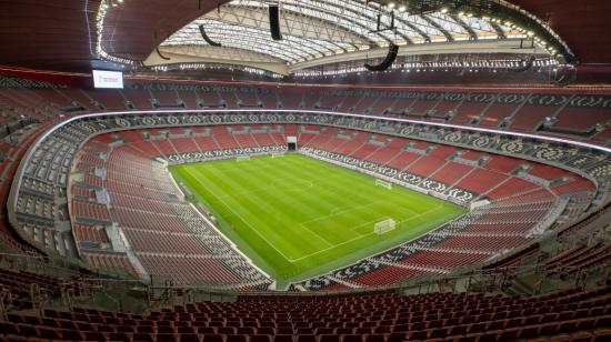 Vista panorámica del Estadio Al Bayt de Catar, en donde se jugará el partido inaugural del Mundial 2022.