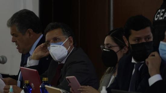 Pablo Celi, excontralor General del Estado, en el inicio de la audiencia de juicio del caso Las Torres, el 4 de abril de 2022.