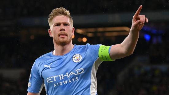 Kevin de Bruyne, en el partido del Manchester City ante el Atlético Madrid, el 5 de abril de 2022.