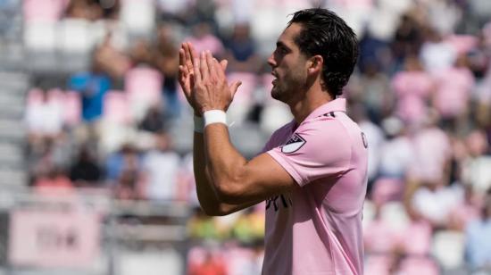 Leonardo Campana, durante el partido ante el New England Revolution, el sábado 9 de abril de 2022. 