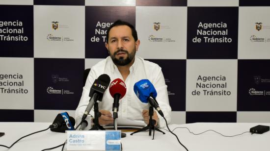 El director de la ANT, Adrián Castr, durante una rueda de prensa, el 19 de abril de 2022.