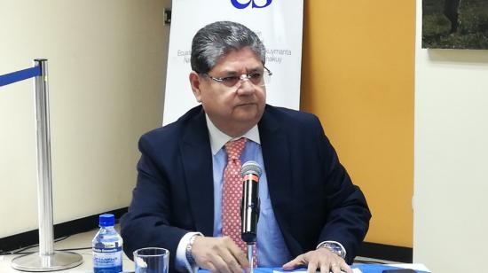 Marco López en el Cpccs el 25 de abril de 2022.