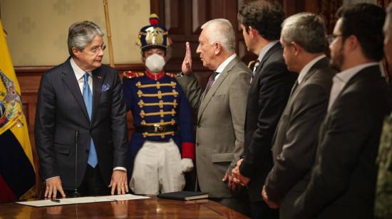 Luis Lara fue anunciado como nuevo ministro de Defensa. Quito, 26 de abril de 2022