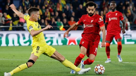 Mohamed Salah, en el partido del Liverpool ante el Villarreal, el 3 de mayo de 2022.