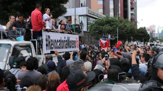 En febrero de 2019 el correísmo impulsaba la revocatoria del mandato de Moreno, por incumplimiento de su plan de trabajo.