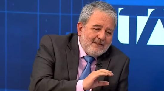 Luis Verdesoto, nuevo secretario Anticorrupción, en entrevista con Teleamazonas, el 5 de mayo de 2022. Habló de la prevención de la corrupción en el Ejecutivo.