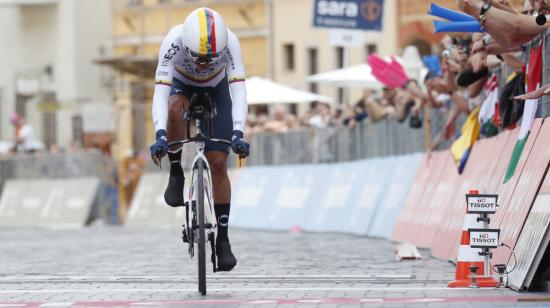 Richard Carapaz, durante la Etapa 2 del Giro de Italia, el sábado 7 de mayo de 2022.