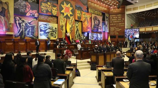 El Pleno de la Asamblea, este 12 de mayo de 2022 durante la sesión solemne por la Batalla de Pichincha.