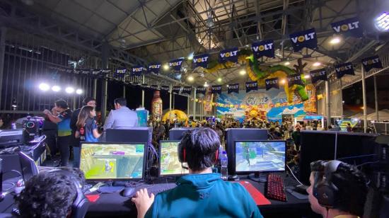 Backstage del 'Game Fest', un festival de videojuegos celebrado en Guayaquil en 2019.