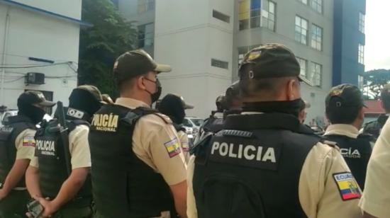 Imagen referencial- Policías en el cuartel Modelo, norte de Guayaquil, de mayo de 2022.