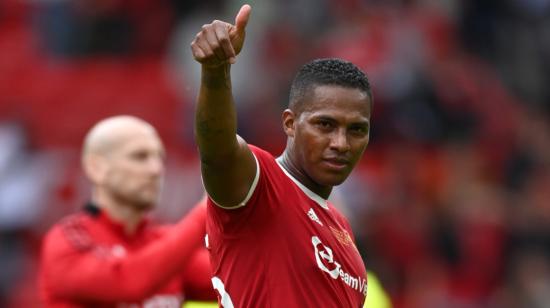 Antonio Valencia, durante el amistoso del Manchester United ante el Liverpool, en Old Trafford, el 21 de mayo de 2022.