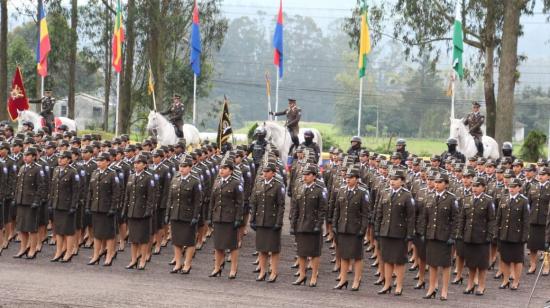 Nuevos agentes de Policía se graduaron en el sur de Quito, el 26 de mayo de 2022.