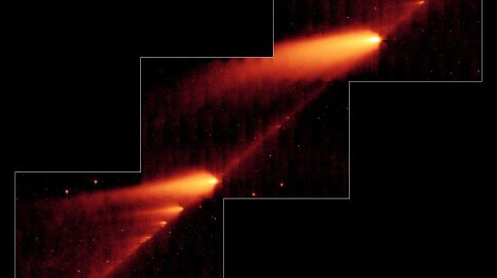 Imagen del cometa SW3, tomada por el telescopio Spizter. 