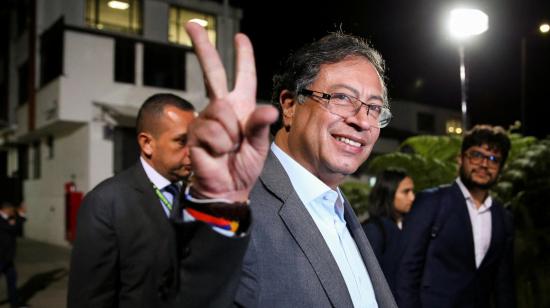 Gustavo Petro durante sus actividades proselitistas el 29 de mayo de 2022, en Colombia.