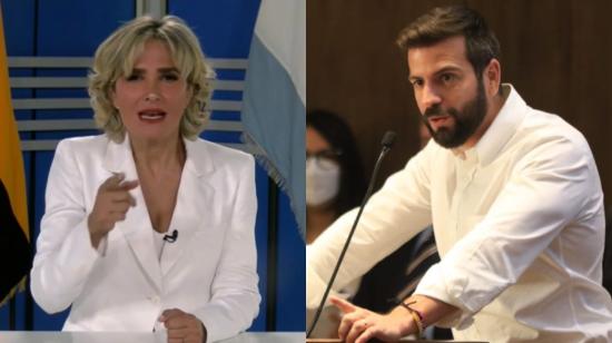 El gobernador del Guayas, Pablo Arosemena, respondió a la alcaldesa de Guayaquil, Cynthia Viteri, tras su intervención sobre la inseguridad, la noche del 30 de mayo de 2022.