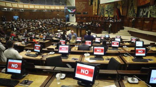 El Pleno de la Asamblea Nacional, bajo la dirección de Virgilio Saquicela, este 2 de junio de 2022.