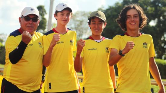 La selección ecuatoriana Sub 14, durante el Sudamericano disputado en Armenia, Colombia, el 10 de junio de 2022.