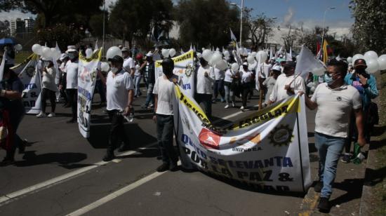 Ciudadanos se movilizaron en Quito para exigir más seguridad, el 12 de junio de 2022.