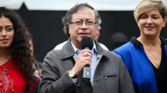 Gustavo Petro luego de votar en Bogotá el 19 de junio de 2022. 