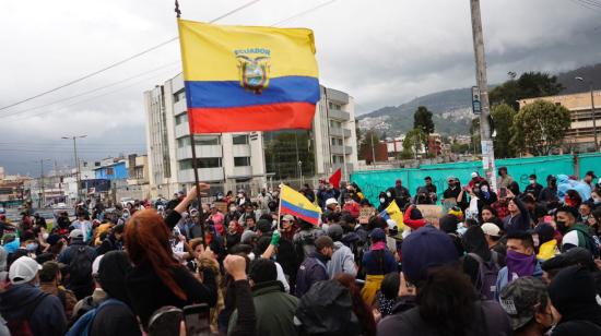 Marcha de protesta de estudiantes universitarios y otras organizaciones sociales, el viernes 17 de junio de 2022.