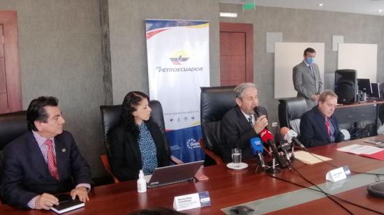 Autoridades de Petroecuador explicaron los efectos del paro en el sector petrolero. 20 de junio de 2022