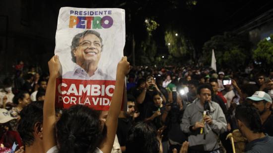 Simpatizantes del presidente electo de Colombia, Gustavo Petro. El 19 de junio de 2022