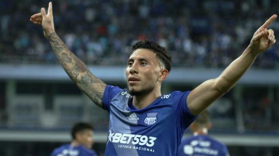 Joao Rojas, en el partido de Emelec ante Independiente Petrolero en el estadio George Capwell, el 24 de mayo de 2022.