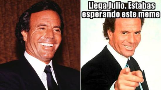 El cantante Julio Iglesias es nuevamente el protagonista de los memes de este mes en las redes sociales. 